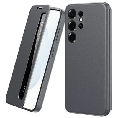 For Samsung Galaxy S24 Ultra Case Smart View Window Leather Phone Cover