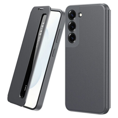 For Samsung Galaxy S22+ 5G Case Smart View Window Leather Phone Cover