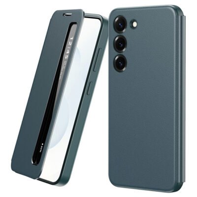 For Samsung Galaxy S23 Case Smart View Window Leather Phone Cover