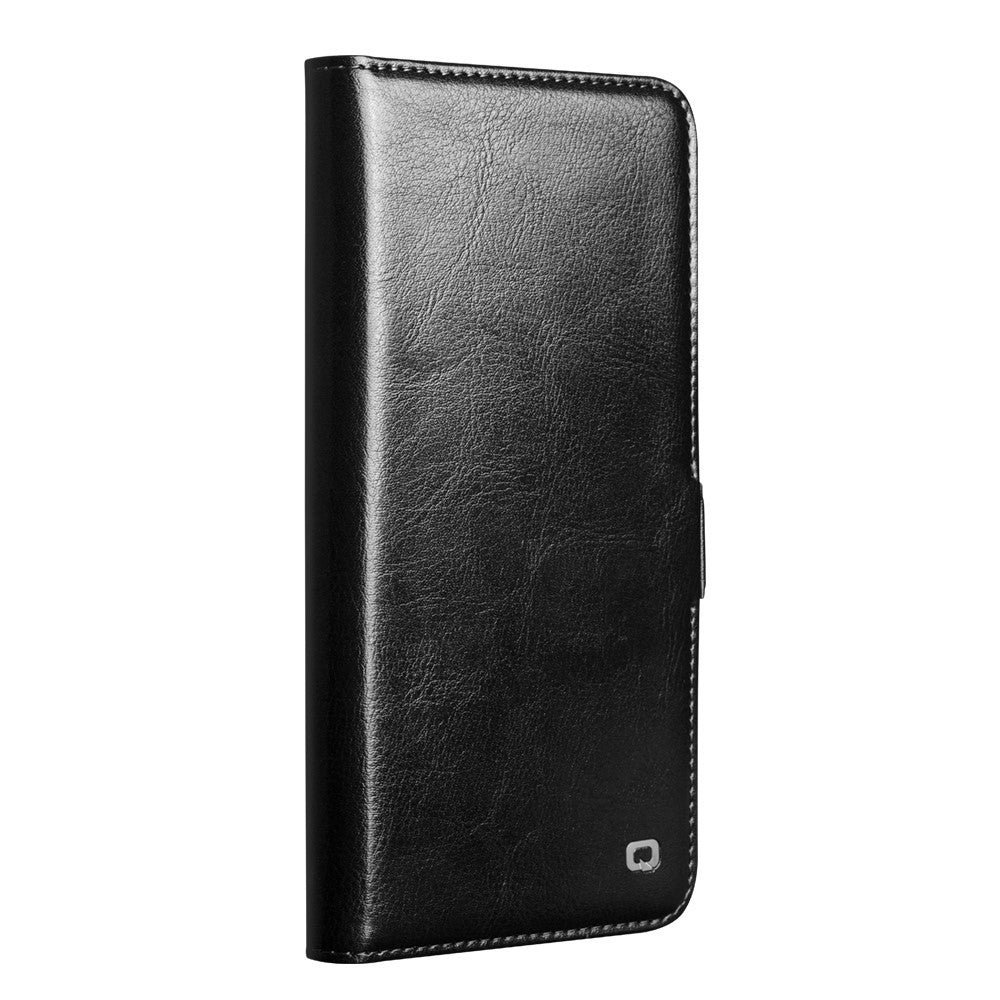 QIALINO For Samsung Galaxy S26+ Wallet Case Waxy Genuine Leather Magnetic Closure Flip Phone Cover - Image 5