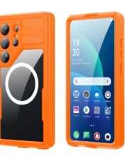REDPEPPER For Samsung Galaxy S26 Ultra IP68 Waterproof Case Clear Magnetic Phone Cover Orange by The Case Factory
