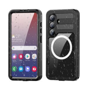 REDPEPPER For Samsung Galaxy S26 IP68 Waterproof Case Clear Magnetic Phone Cover Black by The Case Factory