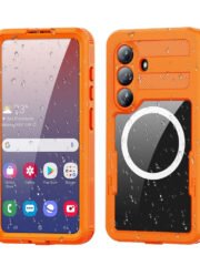 REDPEPPER For Samsung Galaxy S26 IP68 Waterproof Case Clear Magnetic Phone Cover Orange by The Case Factory