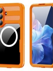 REDPEPPER For Samsung Galaxy S26+ IP68 Waterproof Case Clear Magnetic Phone Cover Orange by The Case Factory