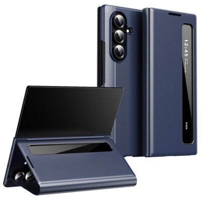 For Samsung Galaxy Z Fold7 5G Case Smart View Window Leather Phone Cover