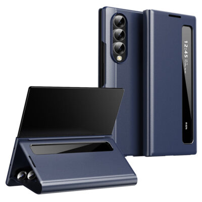 For Samsung Galaxy Z Fold3 5G Case Smart View Window Leather Phone Cover