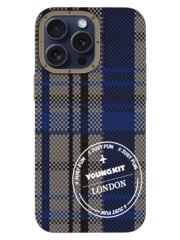 YOUNGKIT For iPhone 15 Pro Max Case Compatible with MagSafe 600D Aramid Fiber Phone Case Blue by The Case Factory