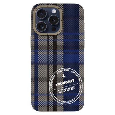 YOUNGKIT For iPhone 15 Pro Max Case Compatible with MagSafe 600D Aramid Fiber Phone Case Blue by The Case Factory