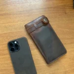 Premium Scars Crazy Horse Genuine Cowhide Leather iPhone Case | Compatible with MagSafe (Ferruginous Brown) photo review