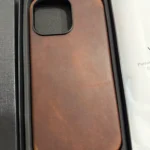 Premium Scars Crazy Horse Genuine Cowhide Leather iPhone Case | Compatible with MagSafe (Reddish Brown) photo review