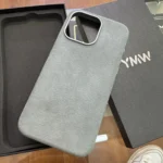 Full-Wrap Italian Alcantara Case for iPhone 16-13 Series | Compatible with MagSafe photo review