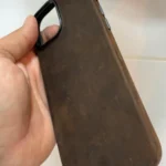 Premium Scars Crazy Horse Genuine Cowhide Leather iPhone Case | Compatible with MagSafe (Ferruginous Brown) photo review