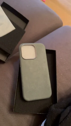 Full-Wrap Italian Alcantara Case for iPhone 16-13 Series | Compatible with MagSafe photo review