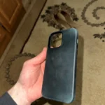 Premium Scars Crazy Horse Genuine Cowhide Leather iPhone Case | Compatible with MagSafe (Blue) photo review