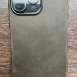 Premium Scars Crazy Horse Genuine Cowhide Leather iPhone Case | Compatible with MagSafe (Blue) photo review