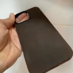 Premium Scars Crazy Horse Genuine Cowhide Leather iPhone Case | Compatible with MagSafe (Ferruginous Brown) photo review