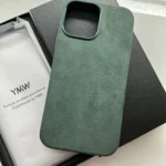 Full-Wrap Italian Alcantara Case for iPhone 16-13 Series | Compatible with MagSafe photo review