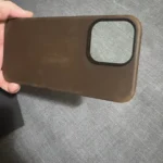 Premium Scars Crazy Horse Genuine Cowhide Leather iPhone Case | Compatible with MagSafe (Blue) photo review