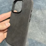 Full-Wrap Italian Alcantara Case for iPhone 16-13 Series | Compatible with MagSafe photo review