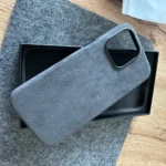Full-Wrap Italian Alcantara Case for iPhone 16-13 Series | Compatible with MagSafe photo review