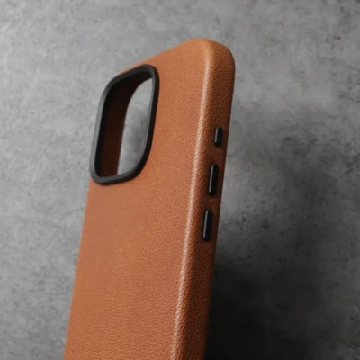 Retro Handmade Shearling Genuine Leather iPhone Case | Compatible with MagSafe