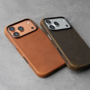 Premium Scars Crazy Horse Genuine Cowhide Leather iPhone Case | Compatible with MagSafe