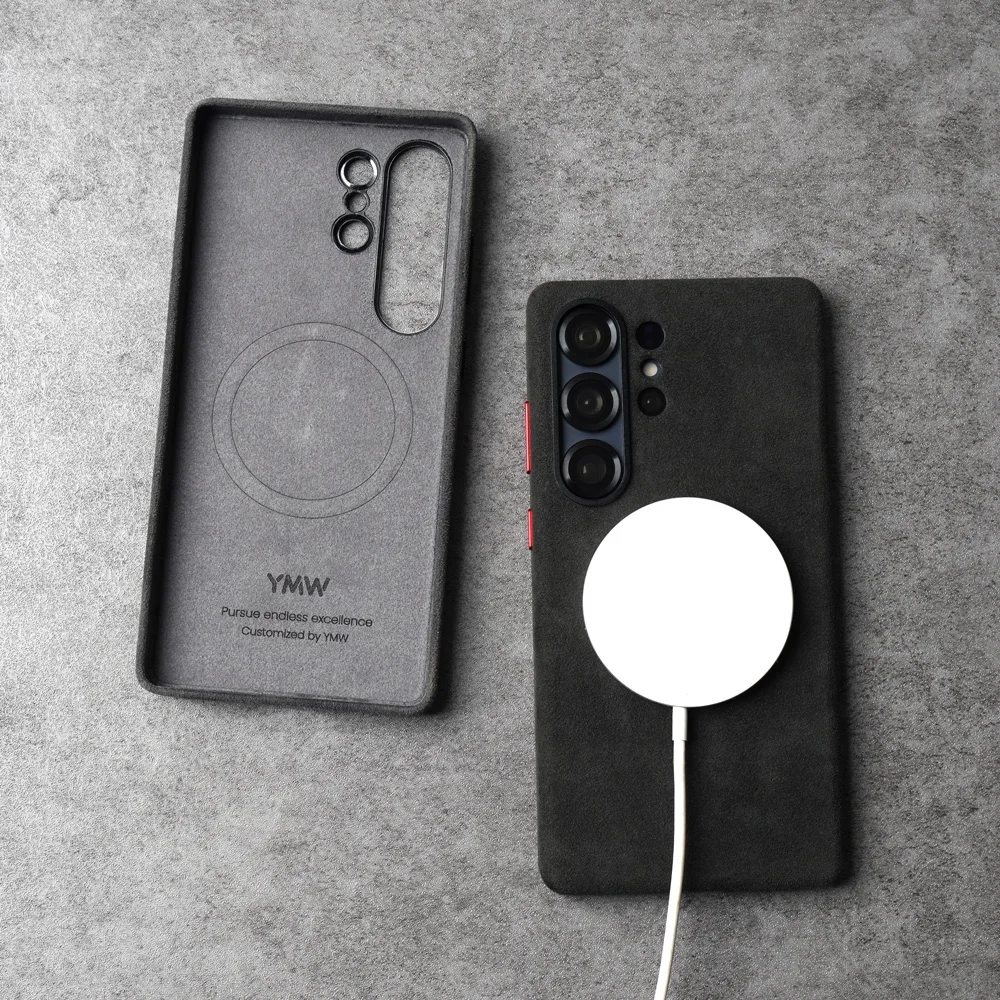 Magnetic ALCANTARA Case for Samsung Galaxy S26 Ultra Premium Material Cover - Image 3