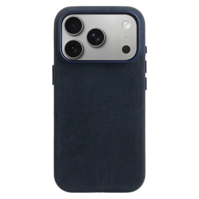 MELKCO For iPhone 17 Pro Max Case Alcantara Phone Cover with Metal Keys / AI Button - Compatible with MagSafe