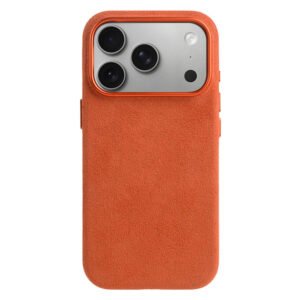 MELKCO For iPhone 17 Pro Case Alcantara Phone Cover with Metal Keys / AI Button - Compatible with MagSafe