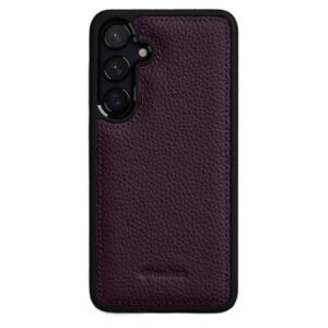 MELKCO For Samsung Galaxy S25+ Case Genuine Bovine Leather Shockproof Silicone Frame Phone Cover