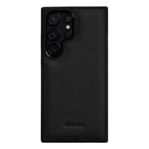 MELKCO For Samsung Galaxy S25 Ultra Case Genuine Bovine Leather Shockproof Silicone Frame Phone Cover