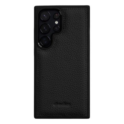 MELKCO For Samsung Galaxy S25 Ultra Case Genuine Bovine Leather Shockproof Silicone Frame Phone Cover