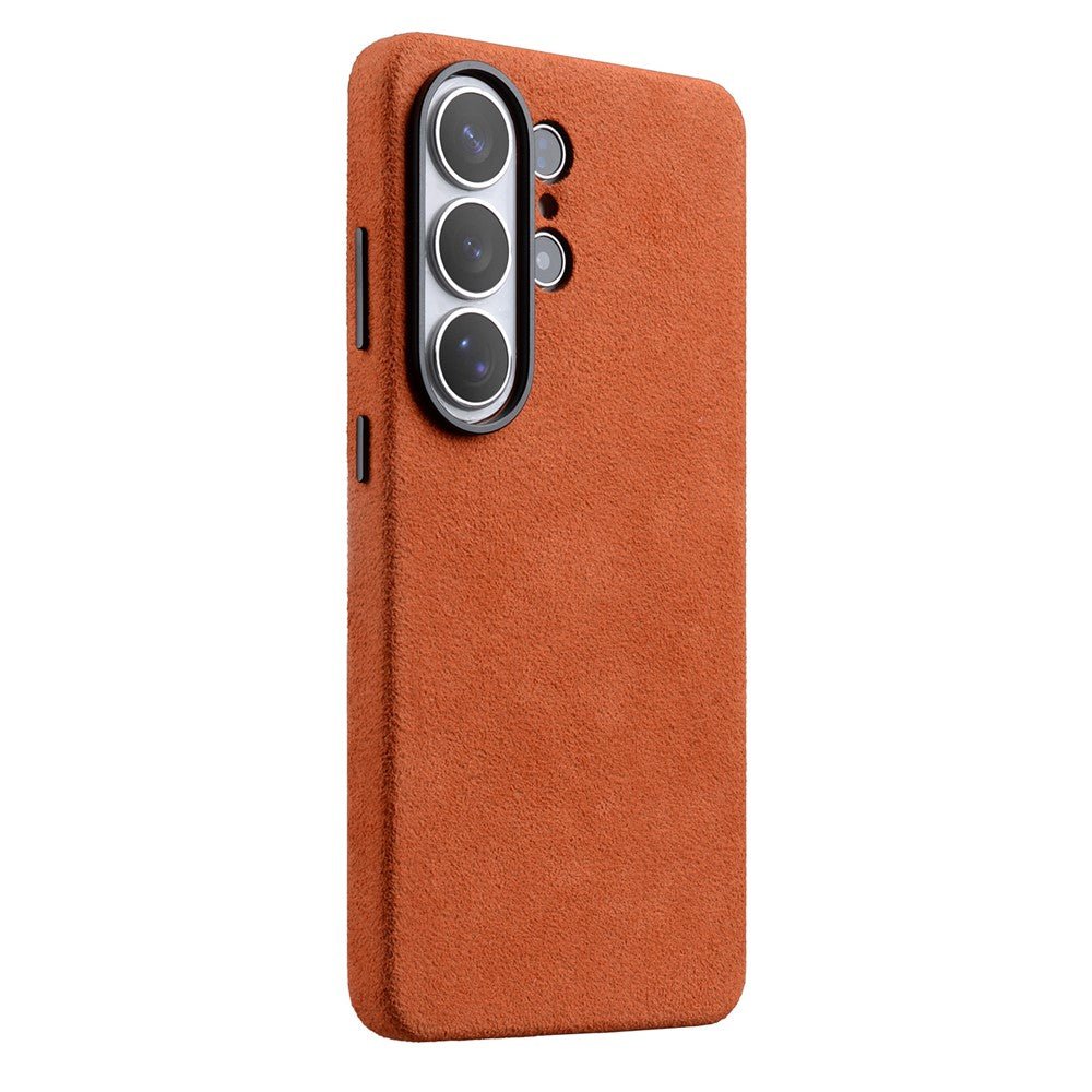 MELKCO For Samsung Galaxy S26 Ultra Case Alcantara Premium Magnetic Phone Cover with Metal Keys