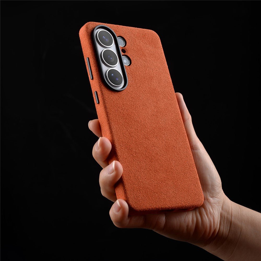 MELKCO For Samsung Galaxy S26 Ultra Case Alcantara Premium Magnetic Phone Cover with Metal Keys - Image 2