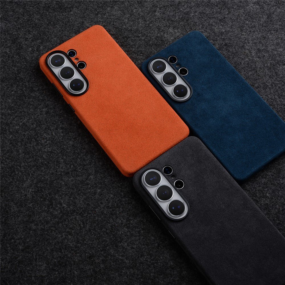 MELKCO For Samsung Galaxy S26 Ultra Case Alcantara Premium Magnetic Phone Cover with Metal Keys - Image 4