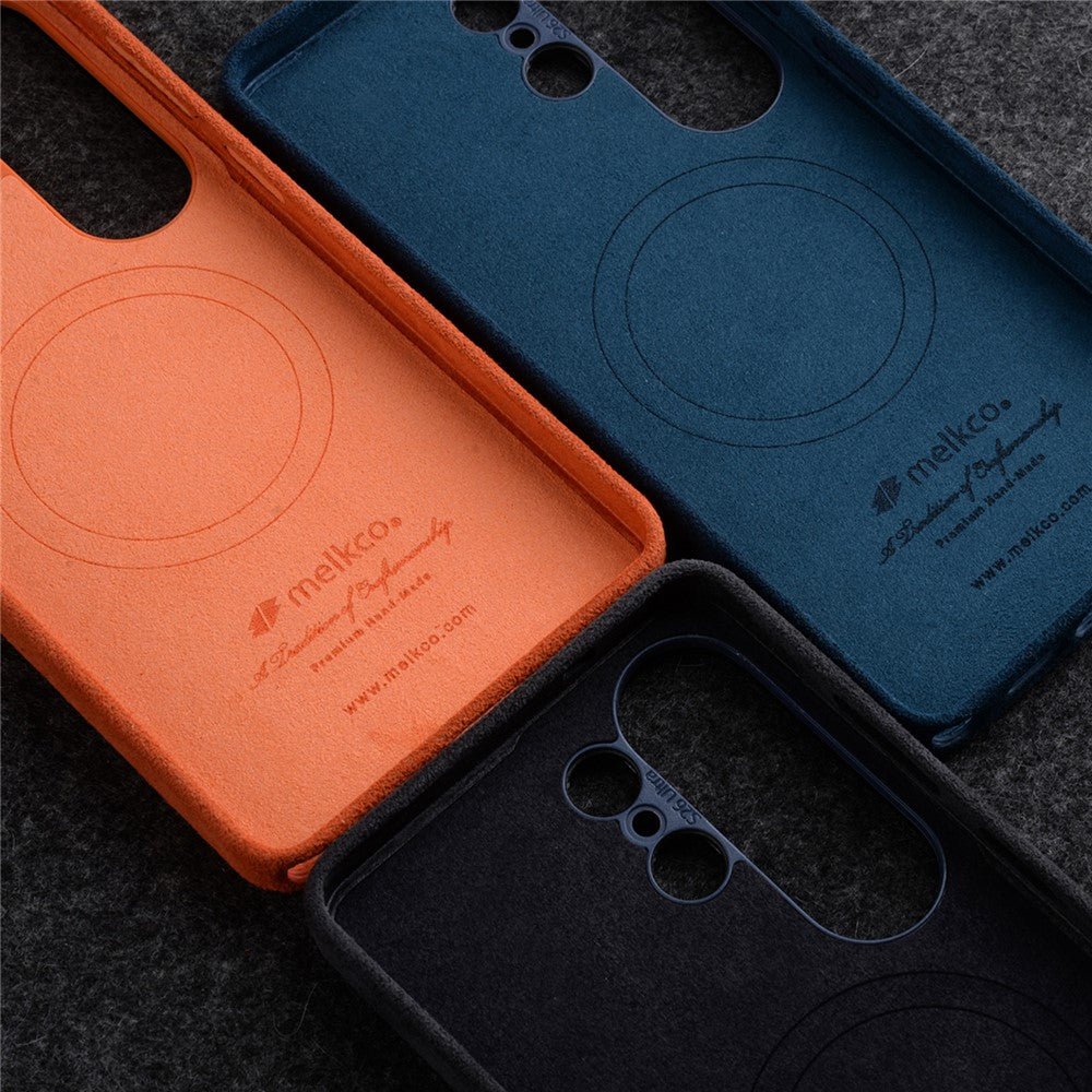 MELKCO For Samsung Galaxy S26 Ultra Case Alcantara Premium Magnetic Phone Cover with Metal Keys - Image 6