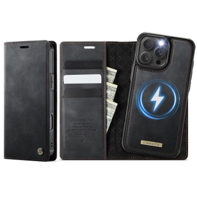 CASEME For iPhone 16 Pro Case 2-in-1 Detachable Wallet Vegan Leather Flip Cover – Compatible with MagSafe