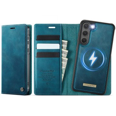 CASEME Samsung Galaxy S23 Case 2-in-1 Magnetic Detachable Wallet Vegan Leather Flip Cover