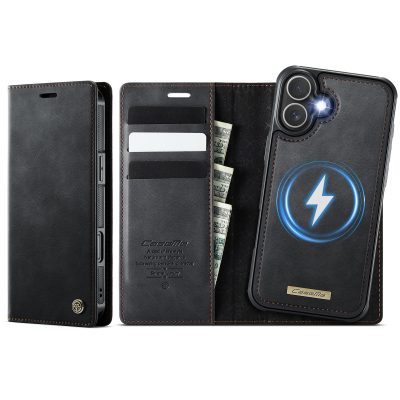 CASEME For iPhone 17 Case 2-in-1 Detachable Wallet Vegan Leather Flip Cover – Compatible with MagSafe