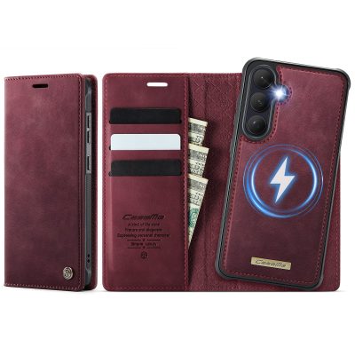 CASEME Samsung Galaxy S26+ Case 2-in-1 Magnetic Detachable Wallet Vegan Leather Flip Cover