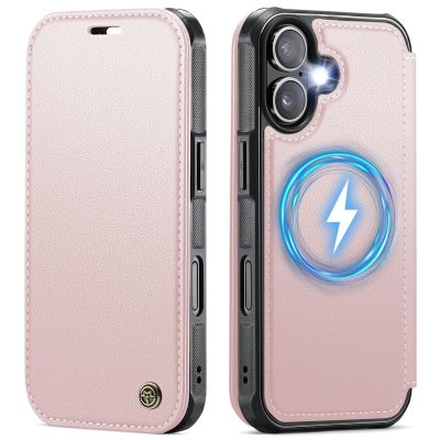 CASEME For iPhone 17 Case RFID Blocking Wallet Vegan Leather Shockproof Anti-slip Flip Cover with Magnetic Support