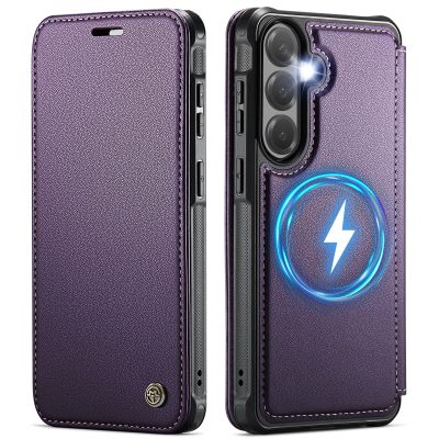 CASEME For Samsung Galaxy S26+ Case RFID Blocking Wallet Vegan Leather Shockproof Anti-slip Flip Cover with Magnetic Support
