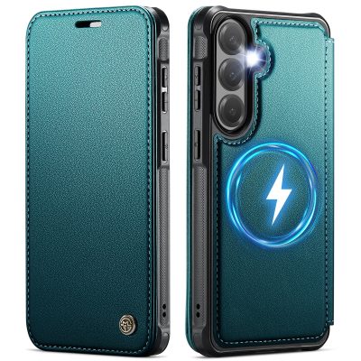 CASEME For Samsung Galaxy S25+ / Galaxy S24+ Case RFID Blocking Wallet Vegan Leather Shockproof Anti-slip Flip Cover with Magnetic Support