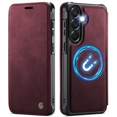 CASEME For Samsung Galaxy A56 Case RFID Blocking Wallet Vegan Leather Shockproof Anti-slip Flip Cover with Magnetic Support
