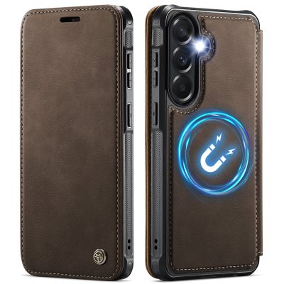CASEME For Samsung Galaxy A57 Case RFID Blocking Wallet Vegan Leather Shockproof Anti-slip Flip Cover with Magnetic Support