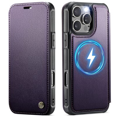 CASEME For iPhone 13 Pro Case RFID Blocking Wallet Vegan Leather Shockproof Anti-slip Flip Cover with Magnetic Support