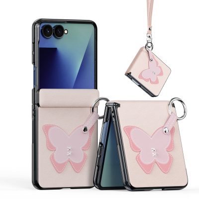 DUX DUCIS For Samsung Galaxy Z Flip8 Case Luvy Series PU Leather - PC Phone Case with Ring Holder / Strap