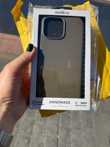 MELKCO For iPhone 17 Pro Max Case Alcantara Phone Cover with Metal Keys / AI Button - Compatible with MagSafe photo review