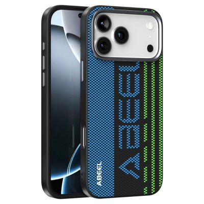 ABEEL For iPhone 18 Pro Max Case Micro-Embossing 6D Printed PC-TPU Aluminum Alloy Leather Phone Cover |  Compatible with MagSafe