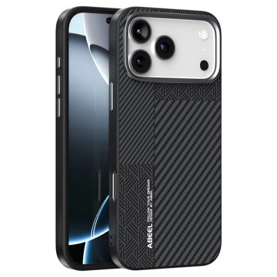 ABEEL For iPhone 18 Pro Max Case PC-TPU Aluminum Alloy PU Leather Slim Phone Back Cover | Compatible with MagSafe